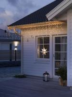 Konstsmide Lichtgordijn ijsregen Buiten 230 V/50 Hz Energielabel: E (A - G) 200 LED Barnsteen (l x b x h) 1507 x 507 x 70 cm - thumbnail