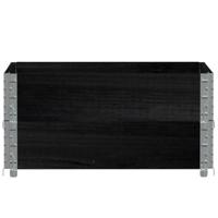 VidaXL Palletopzetranden 2 st 80x60 cm massief grenenhout zwart - thumbnail
