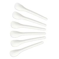 Fackelmann eierlepels 14 cm 6 stuks wit - thumbnail