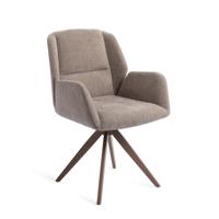 Jesper Home Draaibare Eetkamerstoel 'Myoko' Turn Brown, kleur Greystones - thumbnail