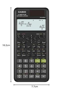 CASIO WETENSCHAPPELIJKE REKENMACHINE FX-85ESPLUS-2 B, 252 FUNCTIES, 77X162MM, KARTON, ZWART