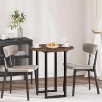 Tafelblad bruin eikenkleur 70 x 70 x 1.5 cm Bewerkt hout - thumbnail