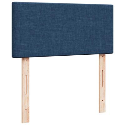 Boxspring met matras stof blauw 90x190 cm - thumbnail