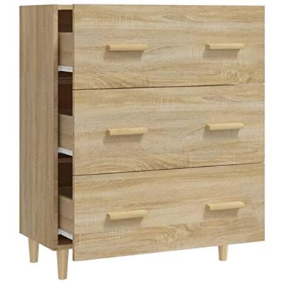 Dressoir 70x34x90 cm bewerkt hout sonoma eikenkleurig