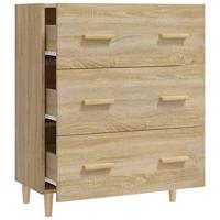 Dressoir 70x34x90 cm bewerkt hout sonoma eikenkleurig - thumbnail