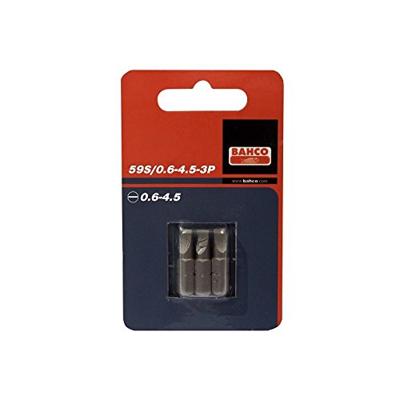 Bahco x3 bits 0,6x4,5 25mm 1/4" dr std | 59S/0.6-4.5-3P