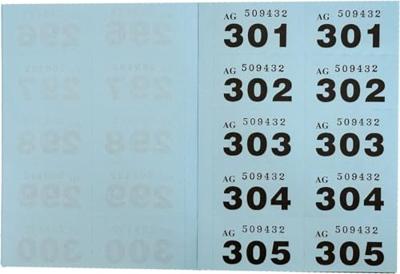 Pukka Pad genummerde loterij- en garderobetickets 1-1000
