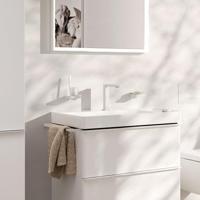 Hansgrohe Tecturis E 2-gats wastafelkraan 150 CoolStart met waste, mat wit - thumbnail