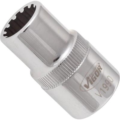 Vigor V1990 Dop (zeskant) Dopsleutelinzetstuk 12 mm 1/2 (12.5 mm)