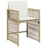 15-delige Tuinset met kussens poly rattan beige - thumbnail
