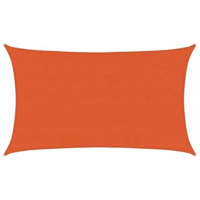 Zonnezeil 160 g/m² rechthoekig 5x8 m HDPE oranje