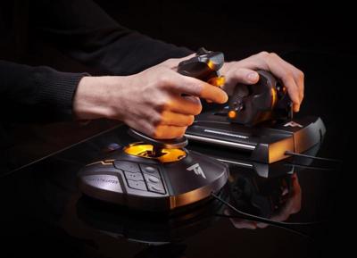 Thrustmaster T16000M FCS Flight Pack Vliegsimulator joystick USB PC Zwart Incl. pedaal, Incl. schuifregelaar