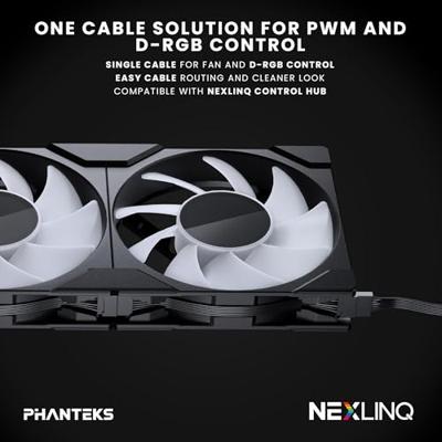 Phanteks PH-F120M25_G2_DBK01 PC-ventilator Zwart (b x h x d) 120 x 25 x 120 mm Phanteks PH-F120M25_G2_DBK01 PC-ventilator Zwart (b x h x d) 120 x 25 x 120 mm