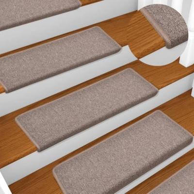 VidaXL Trapmatten 15 st 65x21x4 cm lichtbruin met rechthoekige rand VidaXL Trapmatten 15 st 65x21x4 cm lichtbruin met rechthoekige rand