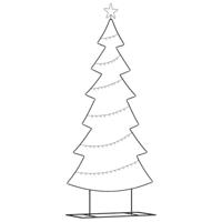 Metalen kerstboom met standaard Zwart 180 cm Staal - thumbnail