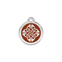 Tribal Arrows Brown roestvrijstalen hondenpenning small/klein dia. 2 cm RedDingo - Reddingo - thumbnail