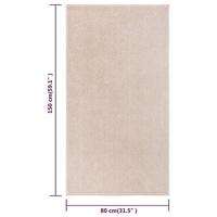 VidaXL Vloerkleed kortpolig 80x150 cm donkerbeige - thumbnail