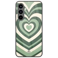 Samsung Galaxy A56 glazen hardcase - Hart swirl groen - thumbnail