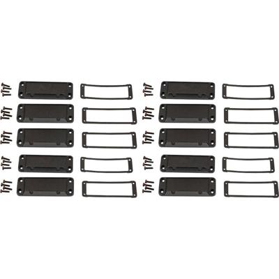 Hammond Electronics Eindplaat Aluminium Zwart (l x b x h) 16 x 87 x 31 mm 10 stuk(s)