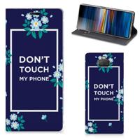 Sony Xperia 10 Plus Design Case Flowers Blue DTMP - thumbnail
