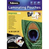 Fellowes lamineerhoes Impress100 ft A4, 200 micron (2 x 100 micron), pak van 100 stuks - thumbnail