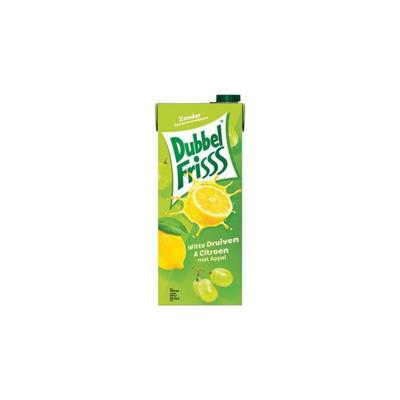 Fruitdrank dubbelfrisss witte druif citroen 1500ml