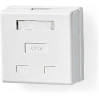 Nedis Netwerk Wanddoos | Opbouw | 2 poort(en) | UTP CAT6 | Recht | Female | Goud Verguld | PVC | Wit | Doos - CCGB89110WT - thumbnail