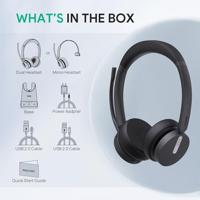 Yealink WH64 Mono UC-DECT Headset met draadloze microfoon en ruisonderdrukking - thumbnail
