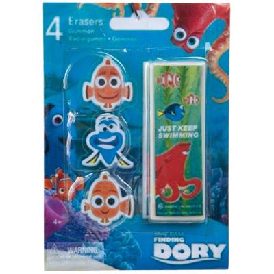 Slammer gummen Finding Dory 4 stuks Slammer gummen Finding Dory 4 stuks