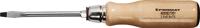 Promat/Tecwerk Schroevendraaier | snedebreedte 4 mm | klinglengte 75 mm houten greep | ronde kling met zeskantaanzet - 4000827001 - thumbnail