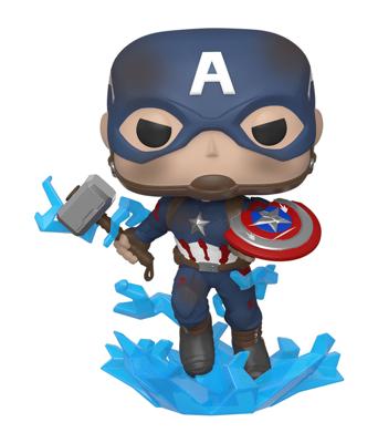 Funko Pop! Marvel: Avengers Endgame - Cap with Broken Shield and Mjolnir