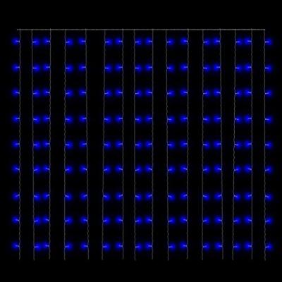 Lichtsnoergordijn met 300 LED's en 8 functies 3x3 m blauw