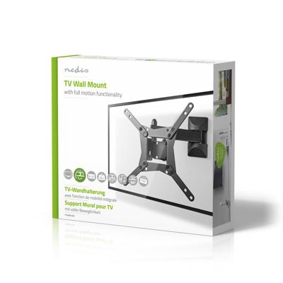 Nedis TVWM31BK wandsteun voor flatscreen 10 tot 32” draai- kantelbaar 30kg