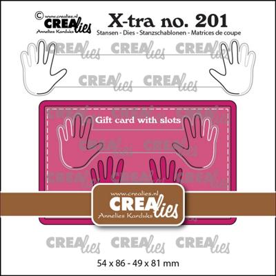 Crealies • xtra cadeaukaart met schuifsysteem b