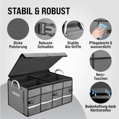Kofferbak Organizer Tas Grijs 60x35x30cm