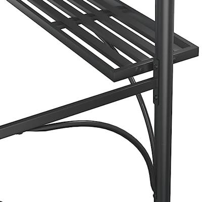 VidaXL Barbecuepaviljoen met zijplanken 220x115x230 cm staal antraciet VidaXL Barbecuepaviljoen met zijplanken 220x115x230 cm staal antraciet