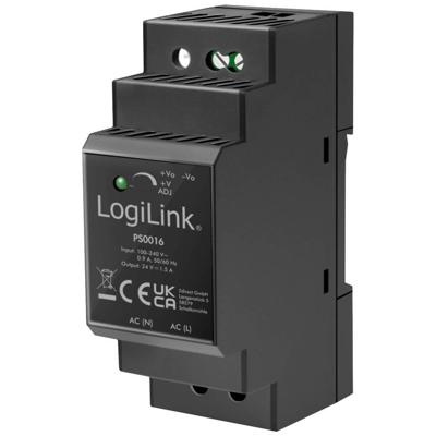 LogiLink PS0016 DIN-rail netvoeding 24 V 1.5 A 36 W Inhoud 1 stuk(s) LogiLink PS0016 DIN-rail netvoeding 24 V 1.5 A 36 W Inhoud 1 stuk(s)