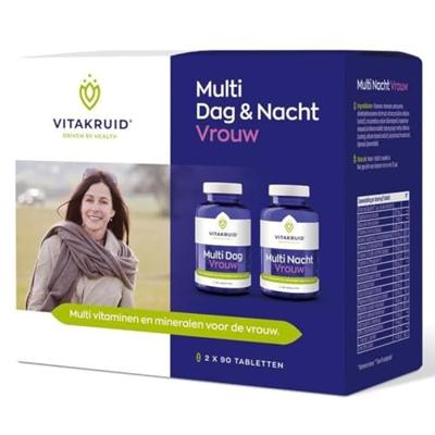 Vitakruid Multi Dag & Nacht Vrouw 100% Vegan 2 x 90 Vitakruid Multi Dag & Nacht Vrouw 100% Vegan 2 x 90