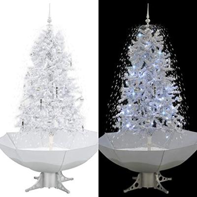 VidaXL Kerstboom sneeuwend met paraplubasis 170 cm wit