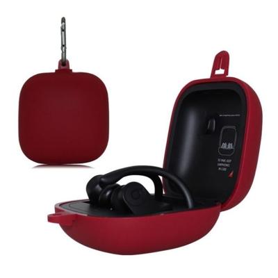 Effen kleur silicone draadloze Bluetooth oortelefoon beschermende case voor beats Power beats Pro (wijn rood) Effen kleur silicone draadloze Bluetooth oortelefoon beschermende case voor beats Power beats Pro (wijn rood)