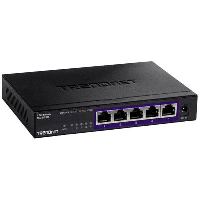 TRENDnet TEG-S350 5-Poorts 2.5G Switch, zwart