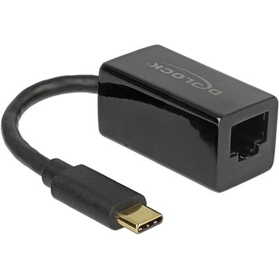 Delock USB 2.0 Adapter [1x USB-C stekker - 1x RJ45-bus] DeLock - Netzwerkadapter - USB-C 3.1 - Gigabit Ethernet x 1 12.7 cm