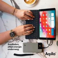 Aqiila Powerbird B10M Powerbank 10000 mAh LiPo USB-A, USB-C Mosgroen - thumbnail