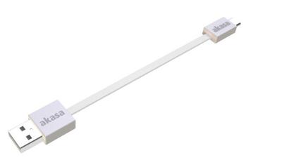 Akasa AK-CBUB16-15WH USB-kabel USB 2.0 USB-A stekker, USB-micro-B stekker 0.15 m Wit Zeer flexibel, Vergulde steekcontacten, UL gecertificeerd Akasa AK-CBUB16-15WH USB-kabel USB 2.0 USB-A stekker, USB-micro-B stekker 0.15 m Wit Zeer flexibel, Vergulde steekcontacten, UL gecertificeerd