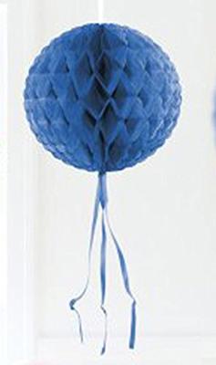 Blauwe honeycomb bol - 30 cm