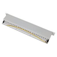 LogiLink NP0060 24 poorten Patchpaneel 483 mm (19) CAT 6A 1 HE Grijs - thumbnail