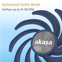 Akasa Alucia XS12 Computer behuizing Koelplaat/radiatoren Zwart, Blauw 1 stuk(s) - thumbnail