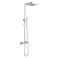 Wiesbaden Regendouche Rombo Eco Twenty Opbouwset Thermostaatkraan 20 cm Chroom - thumbnail
