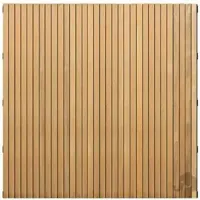 Elephant hardhout FSC tuinscherm "stripes black" recht 4,5x180x180cm glad / rvs - thumbnail