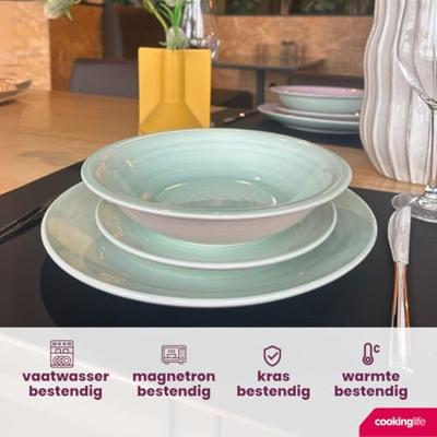 Cookinglife Dinerborden Pastel Harmony ø 26.5 cm - 6 Stuks